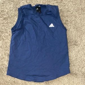 Blue Adidas Muscle Tank